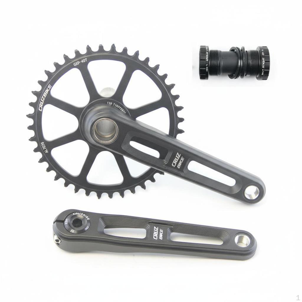 Aluminum Alloy Crankset CNC Machined Hollow Bike Lightweight 170mm Crank Arms for Cyclists,