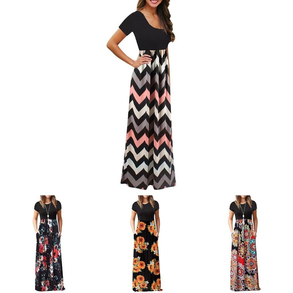 Stunning Women Boho Floral Long Maxi Dress For Cocktail Parties And Summer Events