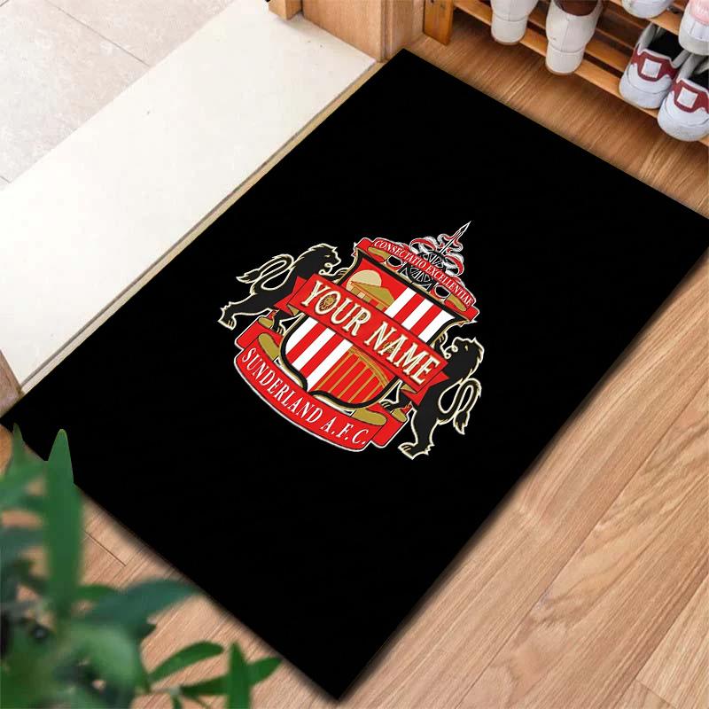 Sunderland Afc Crest Custom Name Carpet Rug For Living Room Bedroom Home Sofa Decoration Kids Play Nonslip Floor Mat