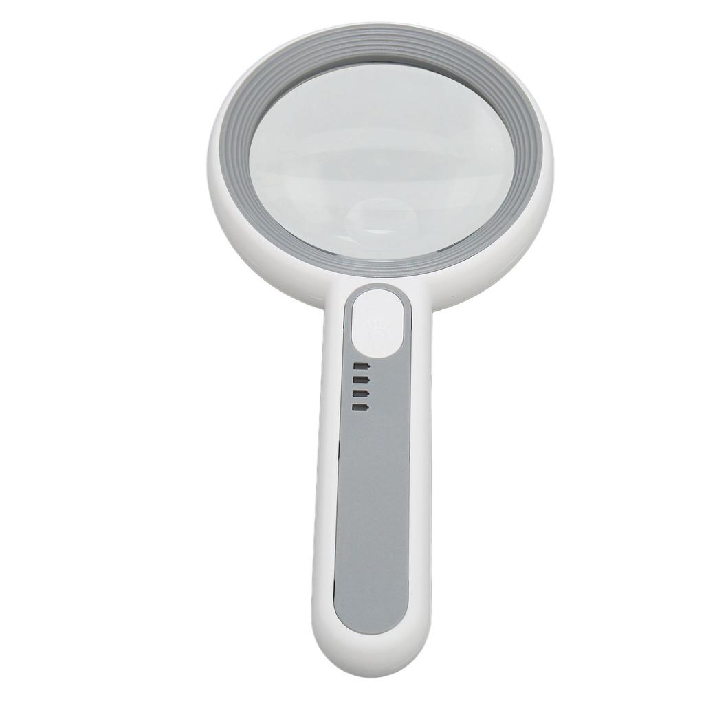 Lighted Magnifying Glass 5X 12X Ergonomic Touch Switch LED Light 3 Modes Handheld Magnifier for