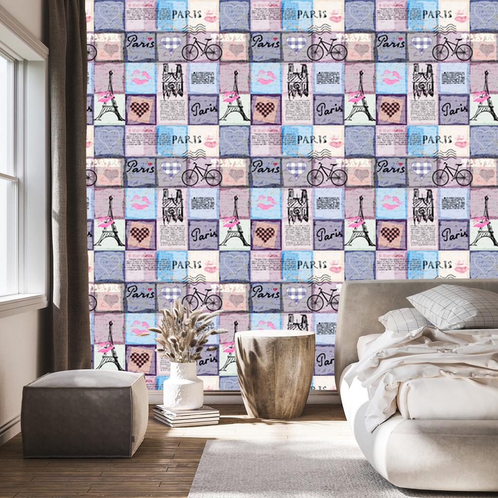 Patchwork wallpaper for living room and bedroom 50x1000