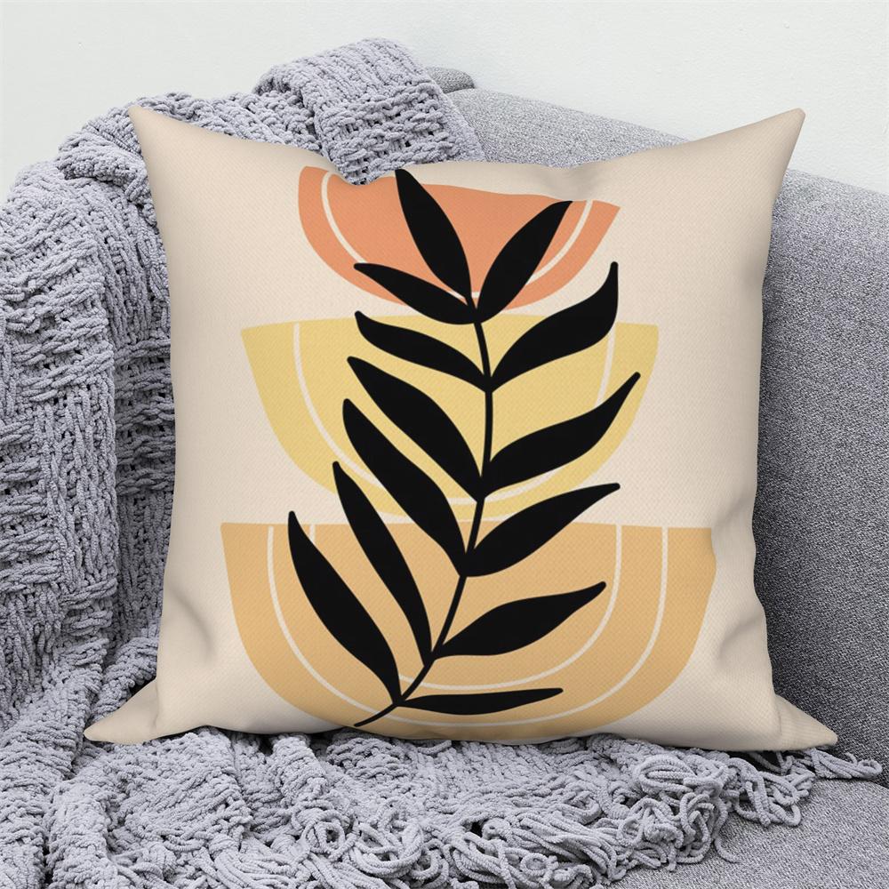 Home Sofa Office Cushion Pillowcase Wholesale  Nordic Style Abstract Plant Floral