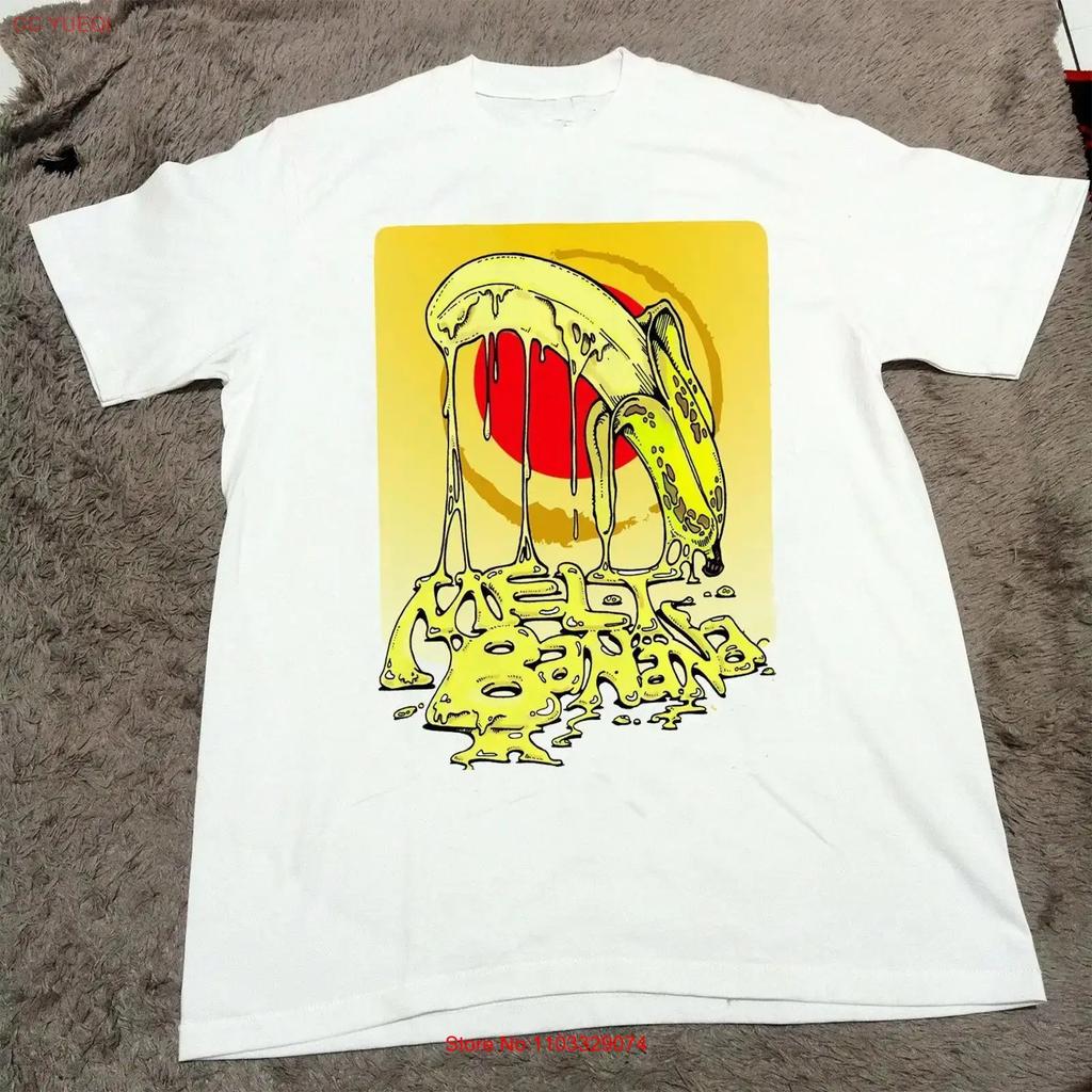 Melt Banana Band Live On Stage White T Shirt Cotton vintage Washed Slightly graphic Breathable Versatile Soft homme