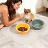 Cats And Dog Silicone Edge-Locking -Overflow, -, Moisture-Resistant, -Food-Leakage, Easy-to-Clean Pet Food Mat