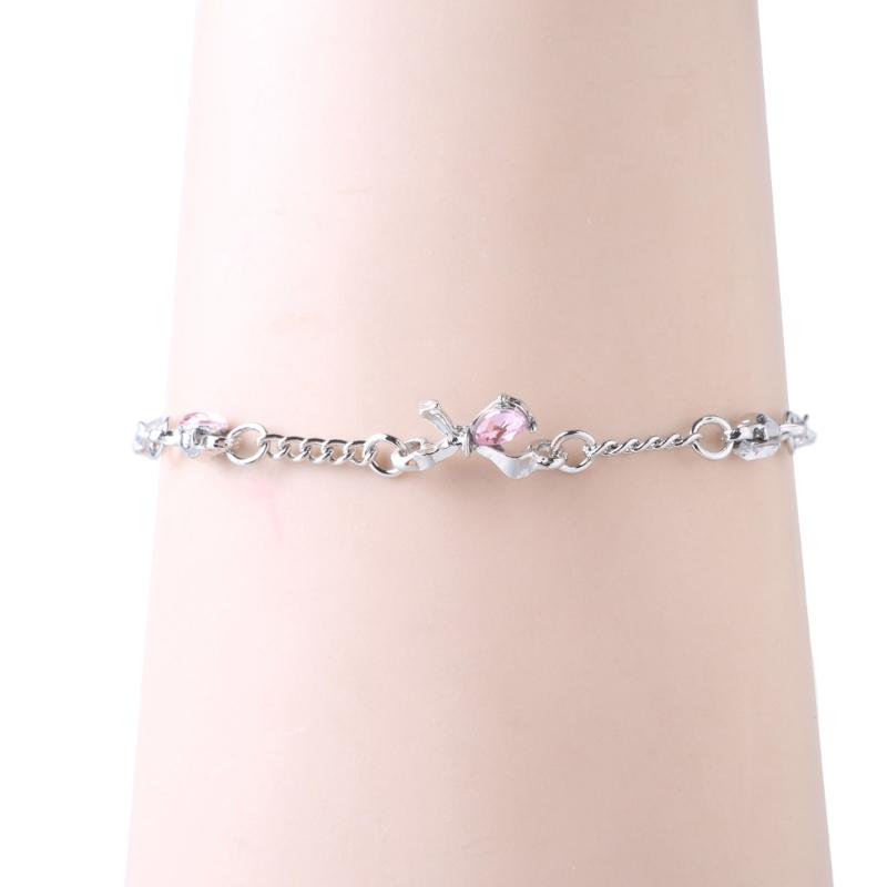 Shimmering Rhinestones Bracelet Fashionable Silver Plated Handchain Adjustable Length Wristchain Stylish Party Jewelry