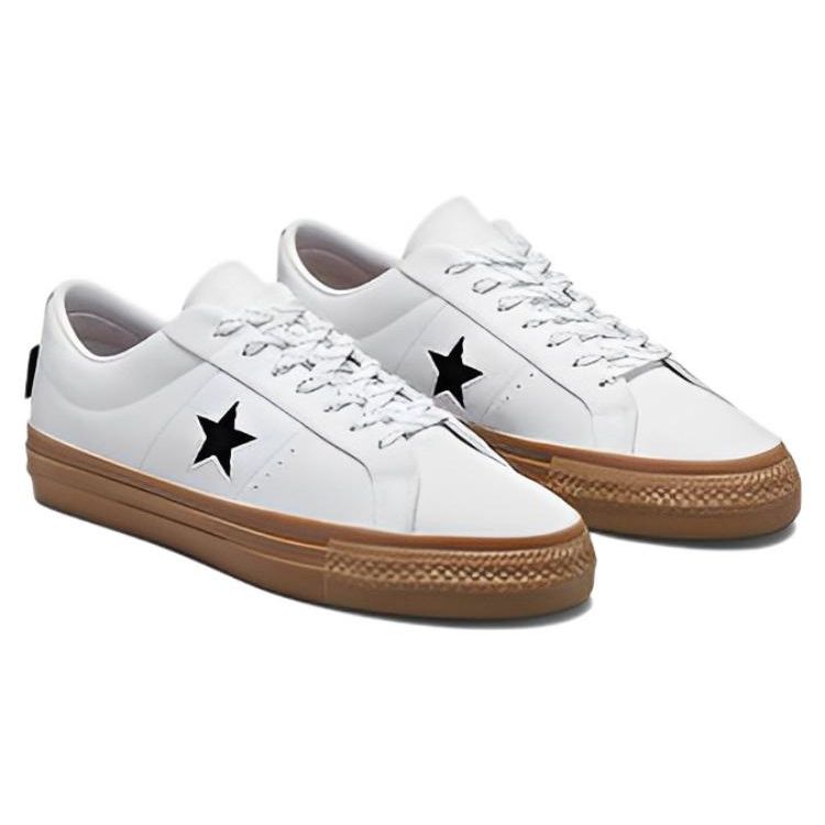 Converse One Star Pro Low White Dark Gum Unisex Sneakers Black A03216C