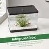 Clear Fish Tank Shatterproof PC Rectangular Small Aquarium with Lid Reptile Terrarium Breeding Tank Habitat Cage for Home Decor
