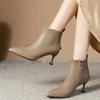 Fashion Boots Women Short Boots Autumn and Winter 2024 New High Heel Thin Heel Versatile Leather Fashion Boots Women Heels Women