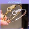 Classic Geometric Copper Bracelet With Zirconia Inlay For Elegant Women