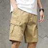 Pantaloncini Cargo Casual da Uomo a Vestibilità Larga con Tasche Multiple - Lunghezza Media, alla Moda, Stile a Cinque Punti