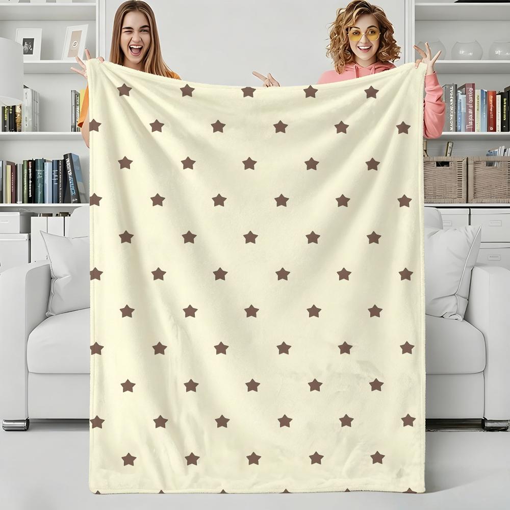Symbol S-Stars Throw Flannel Blanket Perfect for Sofa Office Bed Travel Sleep Read Relax Camping four season use 75cmx90cm