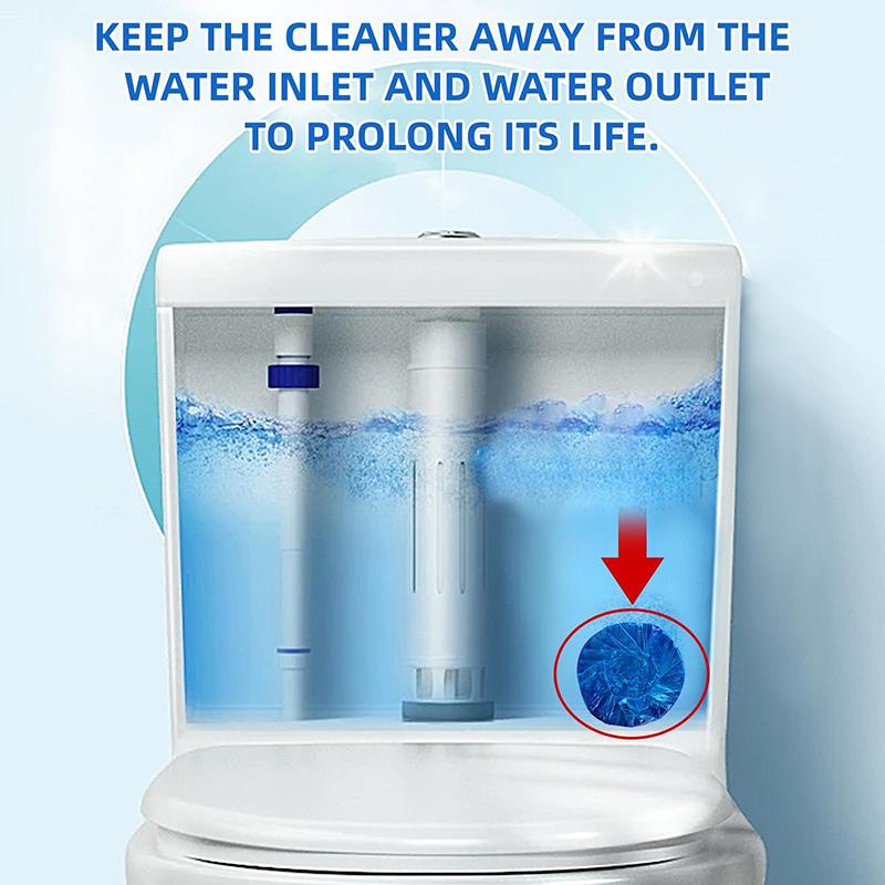 Eco Friendly Toilet Cleaning Block Lightweight Deep Cleansing Long Lasting Aroma Easy To Use Portable Blue Bubble Cleaner