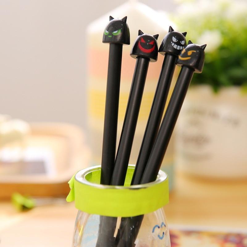 4PCS Stationery Angel Devil Creative Gel Ink Student with A Lovely Water Pen Pen 0.38mm