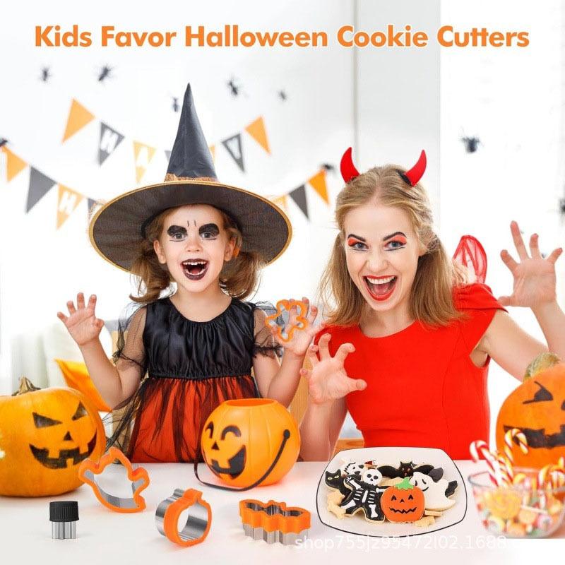 10-Piece Halloween Shapes Cookie Cutters for Baking Decor