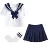 Girls Uniform Suit Pleated Skirt Children's Sailor Suit Academy Style Elementary School Performance Suit