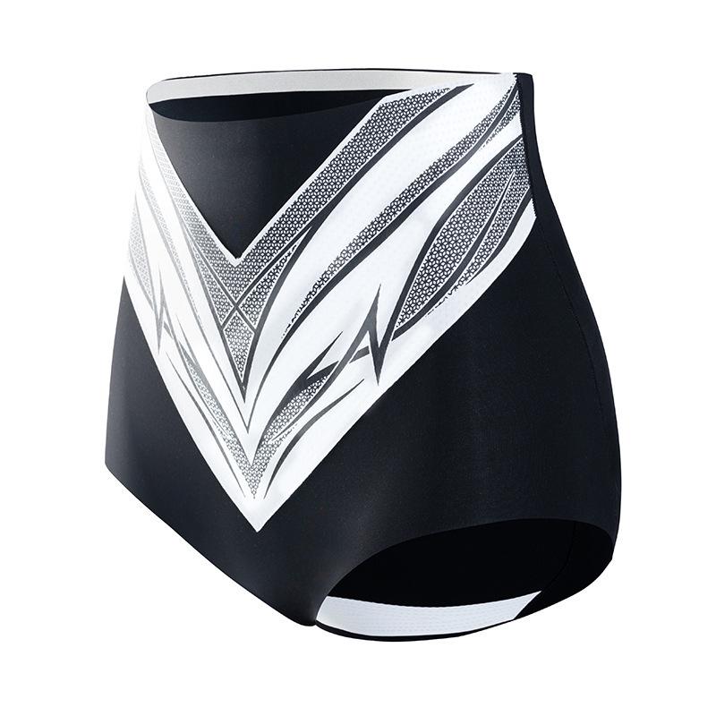 

Бесшовные черные плавающие брюки 7A с высокой талией, корректирующим поясом на бедрах и шелковой промежностью, антибактериальные трусы для женщин L 110-130 lbs