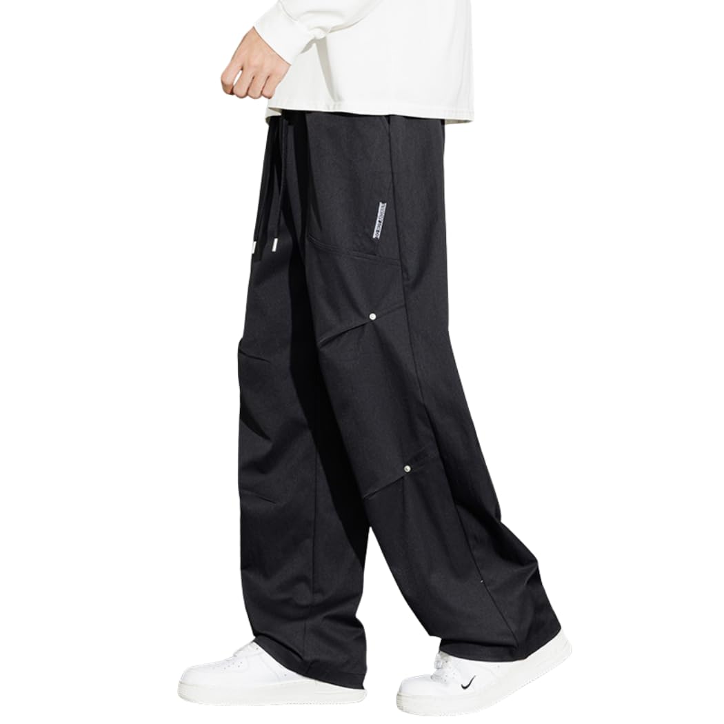 

PenBille Cargo Outdoor Adjustable Long Wide Leg Easy Plus Sizes Stylish Street High Size L Men s Pants, Fall/Winter Wear, Drawstring, Pants, Pants,