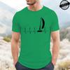 Sailing Heartbeat Graphic T Shirts For Unisex Unisex Short Sleeve Clothing Summer Fashion Tshirts Sailing Ekg Unisexs Tee Clothing
