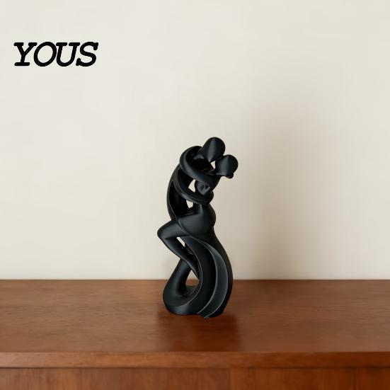 Decorazione Coppia che Balla Statuetta Ballerina che si Abbraccia Stampata in 3D, Scultura Statua Astratta Minimalista, Ornamento per Casa, Ufficio, Soggiorno