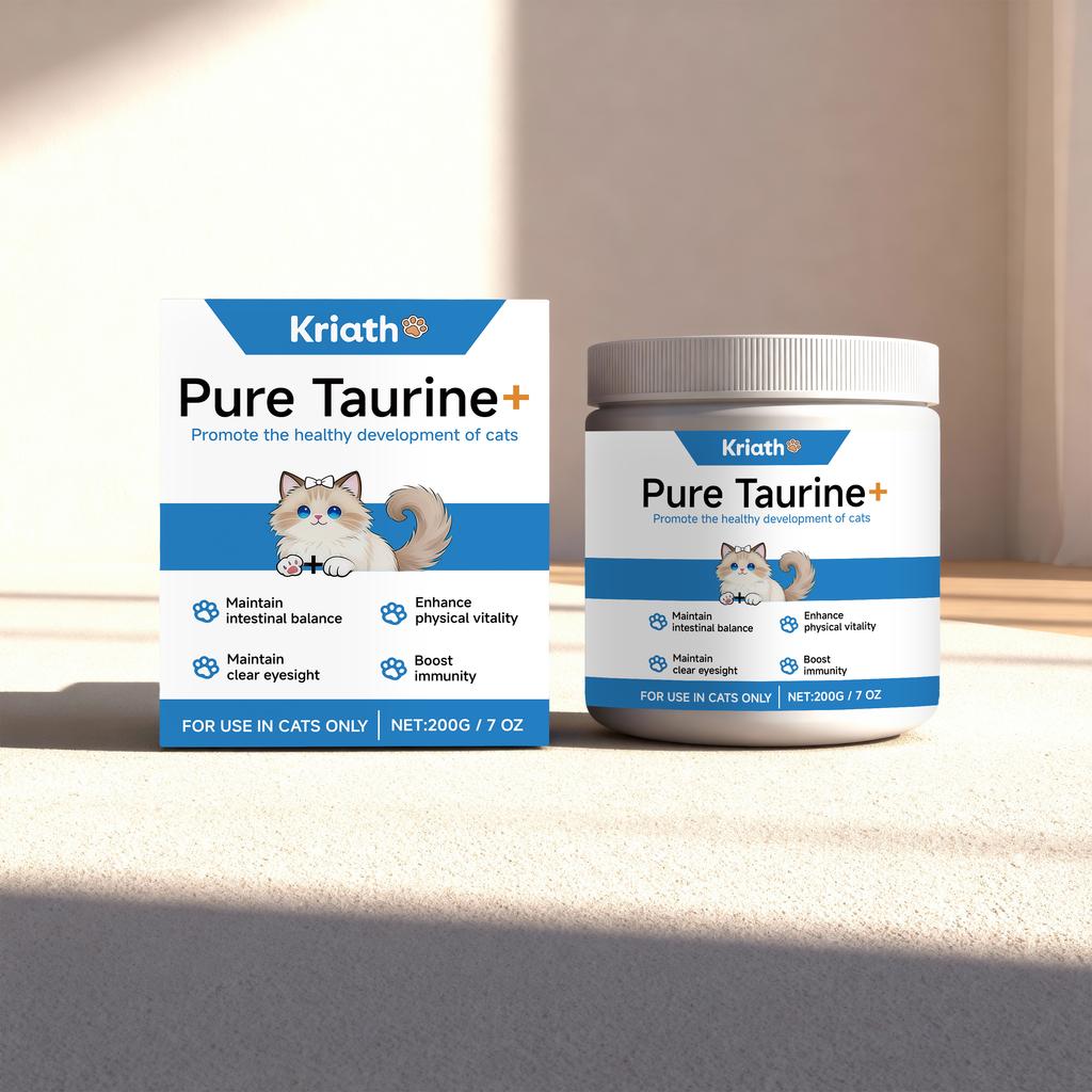 Polvere di Taurina Kriath per Gatti, Polvere Nutrizionale a Formula Delicata per Nutrire il Corpo dei Gatti