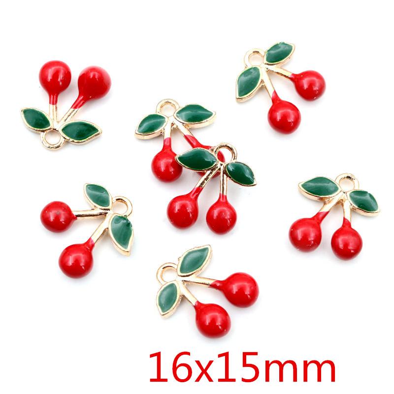 10pcs/lot Fruit Enamel Metal Charms Apple Orange Carrot Pendant for DIY Necklace Bracelet Jewelry Making Findings Supplies