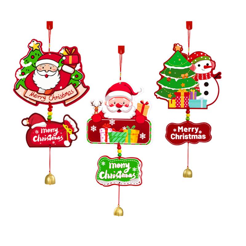 1Pc Bell Festive Decor Paper Pendant Handmade Cartoon Pendant DIY Door Hanging Christmas Wind Chime Christmas