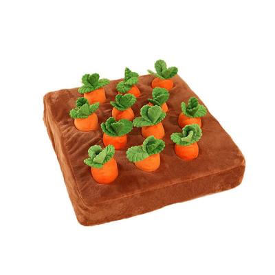 Carrot Interactive Dog Carrot Plush Toy Enrichment Dog Snuffle Puzzle Toys Cute Carrot Harvest Toy