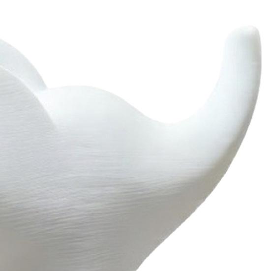 Mini Elephant Figurine, Minimalist 3D Printed Elephant Statue, Good Luck Elephant Collectible Ornament for Modern Home, Office Decor