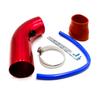 Universal Aluminum Alloy Air Intake Kit Blue Pipe Diameter 3" +Cold Air Intake Filter+ Clamp+ Accessories