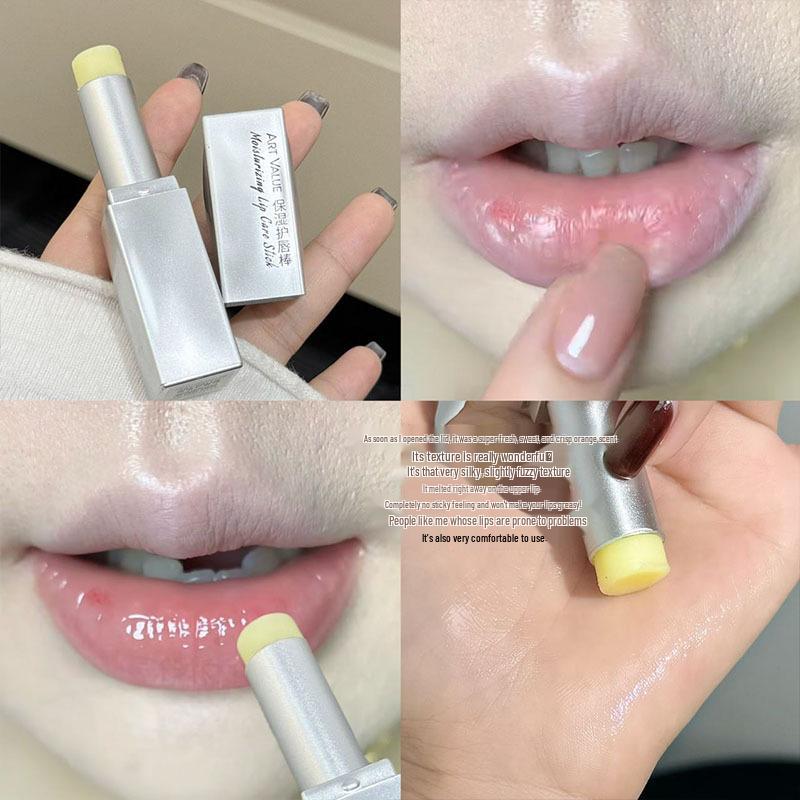

Art Value Orange Flavor Moisturizing Lip Balm: Hydrates, Smooths Lines, and Nourishes Lips.