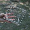 Folding Campfire Grill Stainless Steel Striped Barbecue Grill Holder Portable Stove Stand Bracket for Outdoor Camping