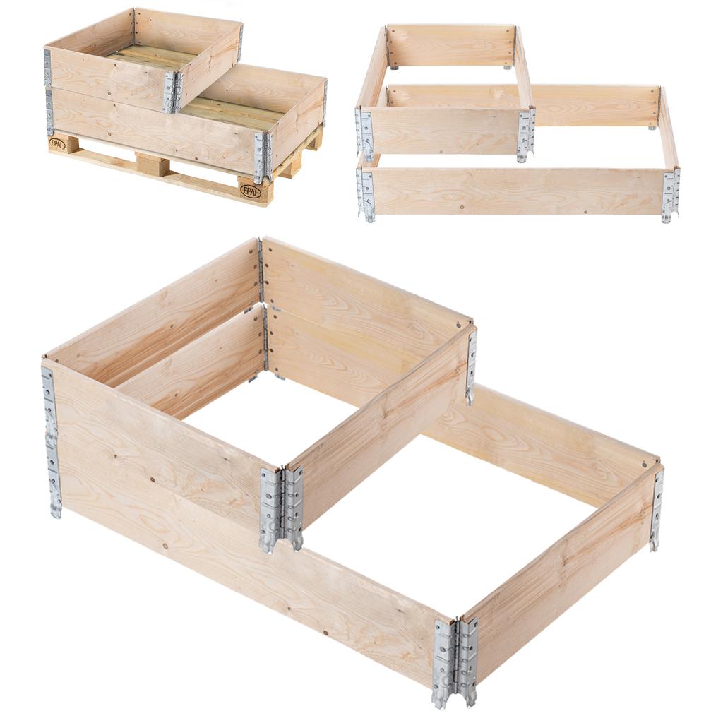 KADAX Nadstawka Paletowa 60x80cm + 120x80cm Pojemnik Na Paletę Grządka Zestaw