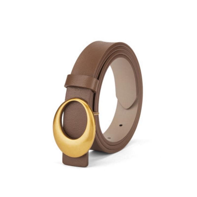 Women'S Thin Belt Fashion Versatile New Belt Dress Decorative Skirt Smooth Buckle Women'S Belt