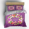 Floral Scripture Art for Inspiration Kid's and Adults' Bedroom Decor, Exquisite Three-piece Bedding Set Gift