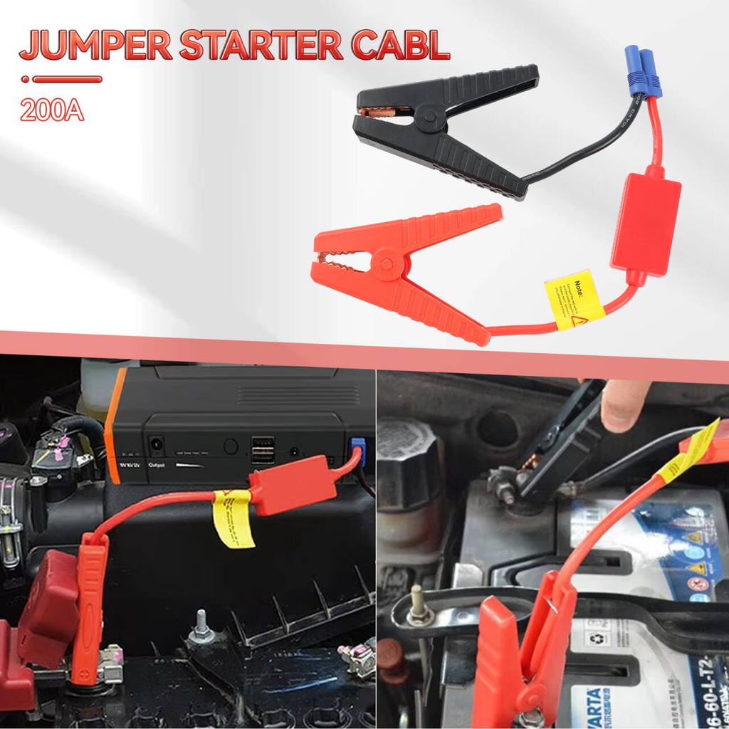 1pcs Battery Fire Wire Clip EC5 Connector Emergency Jumper Cable Alligator Clamp Booster for Universal 12V Car Starter Jump 200A