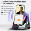 MRMORALE Wireless Induction Speaker, Multifunctional Bluetooth Phone Holder with RGB Light & 360° Rotation, HD Surround Sound, Compatible with