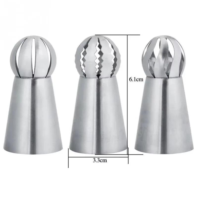 Stainless Steel Pleated Skirt Piping Nozzles Set - Stainless Steel Russian Nozzles Tips Piping Set Cake Decorating Toolkit