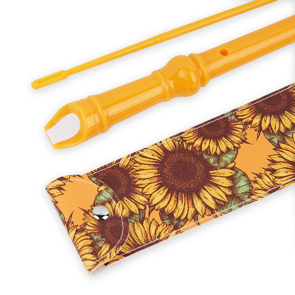 Jasenna Soprano Recorder, 8-Hole C Key, for Elementary School Students and Beginners, Includes Cleaning Stick, Fingering Chart, and Leather Storage