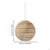 Rattan Pendant Lampshade Retro Design Woven Hanging Light Shade Rustic Elegance Fiber Lamp Cover for