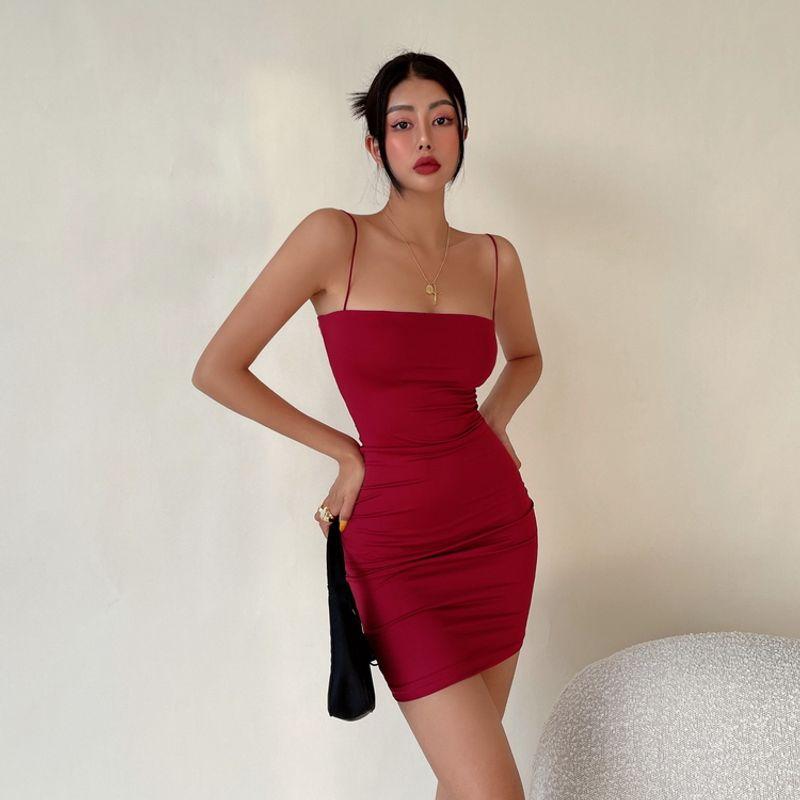 

Модный стиль Сексуальное облегающее сексуальное платье-слинг Женское осенне-зимнее элегантное классное платье Silm, стройнящее, облегающее бедра Burgundy L