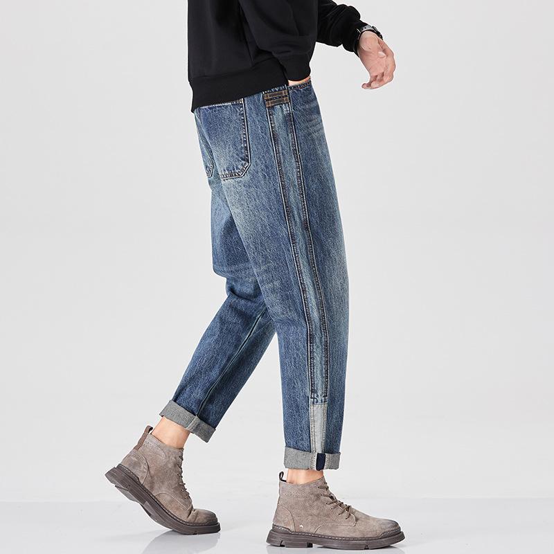 Loose Size Jeans, Men's Spring and Autumn Trend, Men's Harun Pants, Side Panels, Trendy Harun Men's Clothing