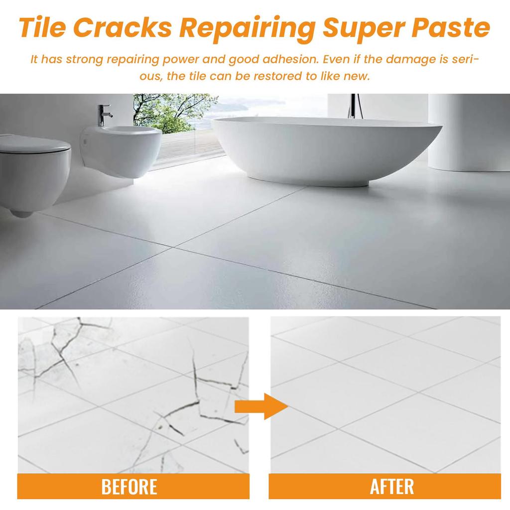 Jaysuing Fliesenreparaturpaste Toilette Marmor Bodenfliesen Lochreparatur Rissspachtel Loch Klebepaste