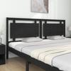 VidaXL Headboard Black 205.5x4x100 Cm Solid Pine Wood 817964