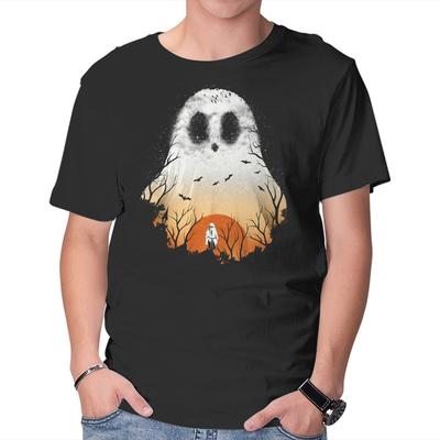 Unisex Crew Neck T-Shirt Spooky Night Landscape Graphic Short Sleeve Casual Tee