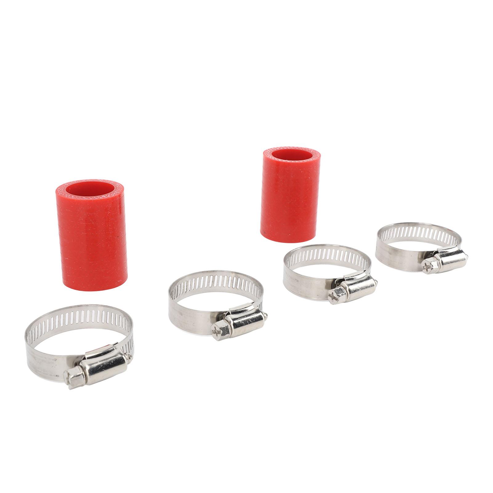 

2Pcs 1in High Temp Pipe Clamps Connector Sturdy Exhaust Pipe Clamps Connector for Banshee 1987 to 2006 Red красный