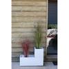 Square Flower Pot 30 Cm - EDA - Graphit Up - 21 L - Indoor / Outdoor - 29.5 X 29.5 X H. 29,5 Cm - Limed White