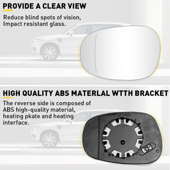 Mirror Glass Heated 2X Left Right Side For BMW E82 2011-2013 1-Series Coupe