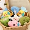 1Pair Creative Cartoon Bee Plush Keychain Fun Animal Stuffed Doll Plush Toy Pendant Backpack Decoration Accessories Gift