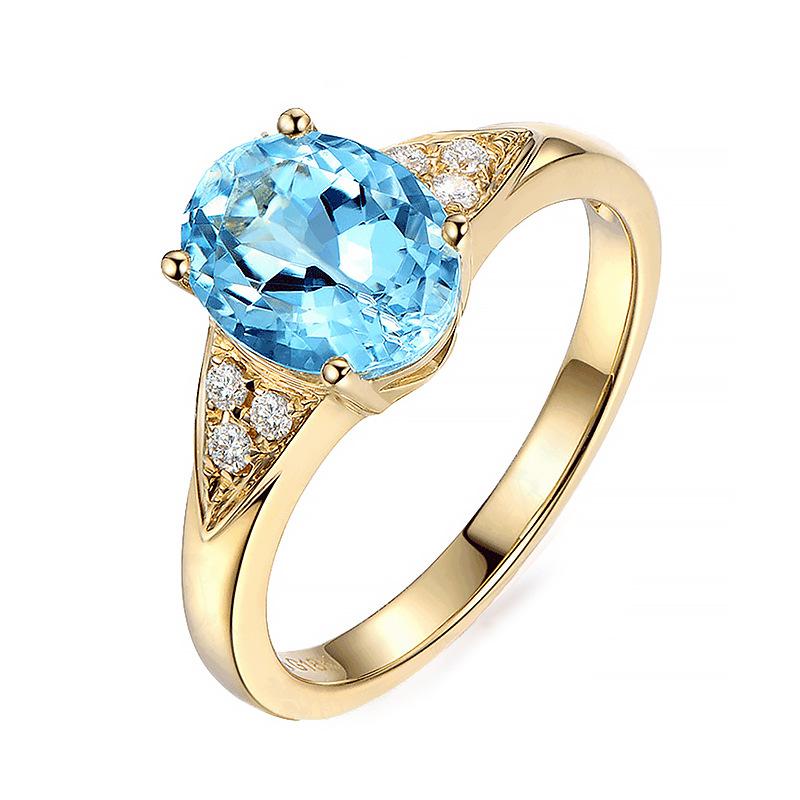 Inel pentru femei placat cu aur roz, cu granat natural imitație, inel viu cu comoară colorată de lux ușor