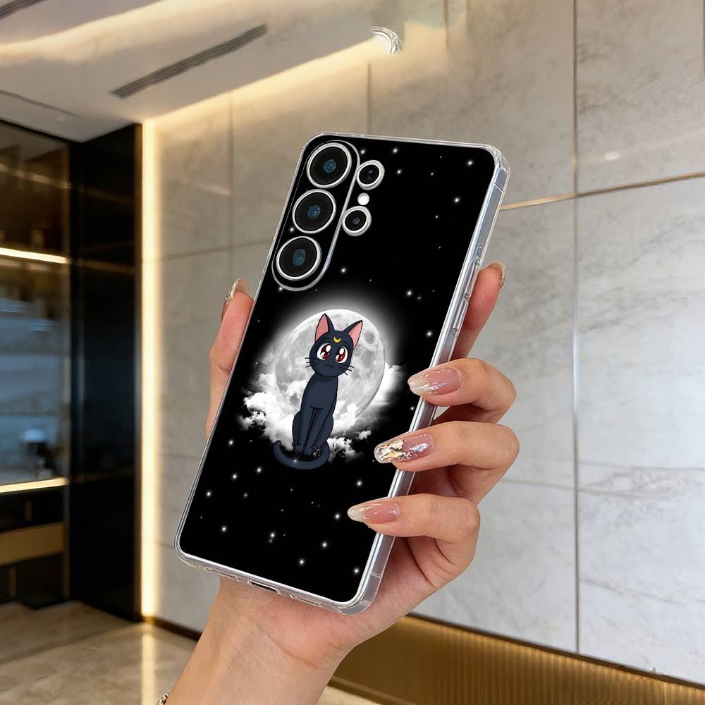 

S-Sailor- Moon Clear Phone Case for Samsung S25, S24, S21, S22, S23, S30, Ultra, S20, Plus, FE, Lite Samsung S20plus5G